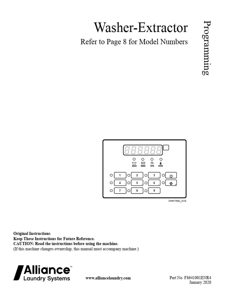 Washer-Extractor Programming Guide | PDF | Switch | Software