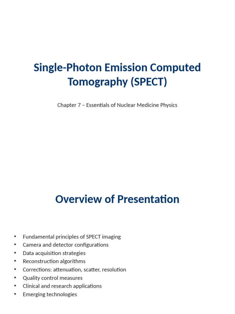 Essentials of SPECT Imaging Techniques | PDF | Electromagnetic ...