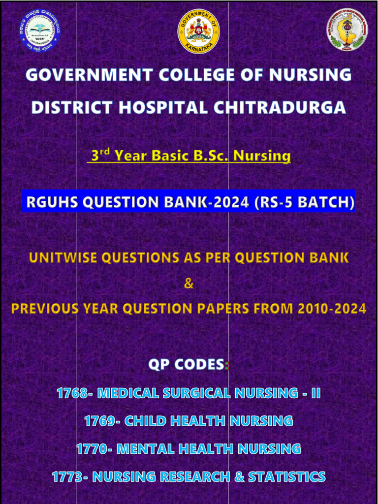 FINAL RGUHS QB 3rd Year JUNE 2024 | PDF | Cancer | Cervical Cancer