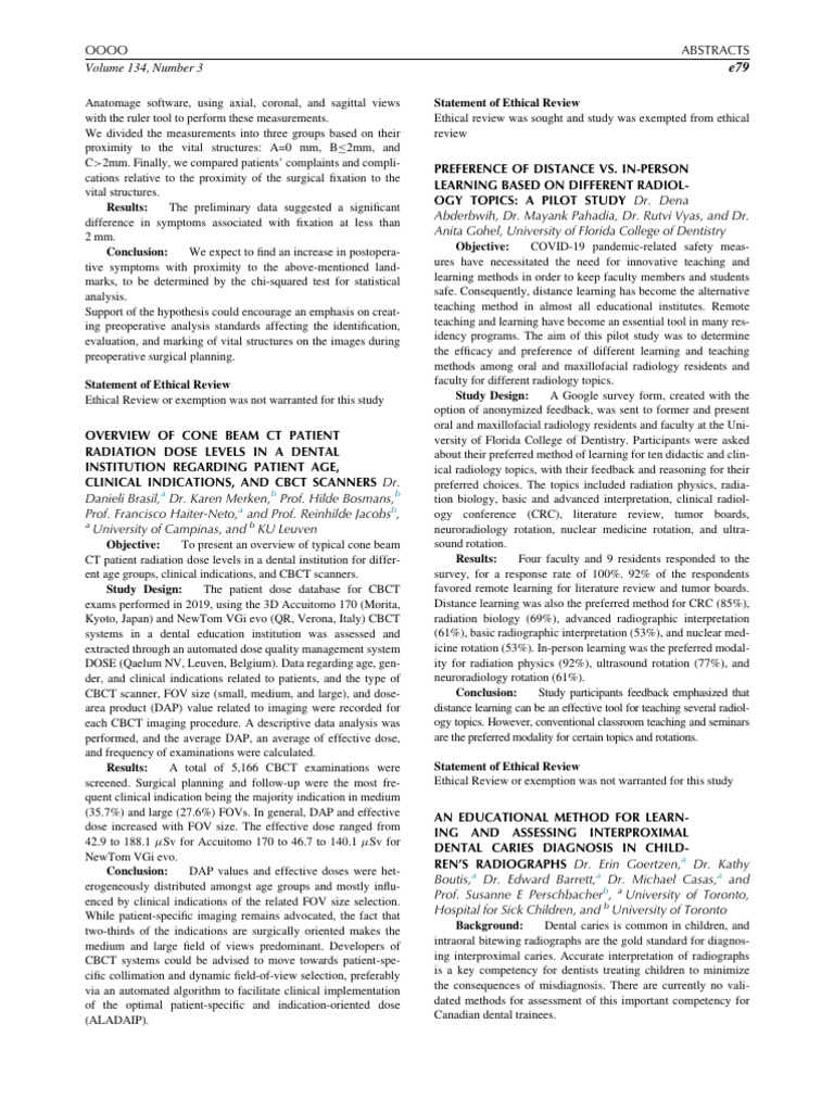 Cone Beam CT Radiation Dose Overview | PDF | Medical Specialties ...
