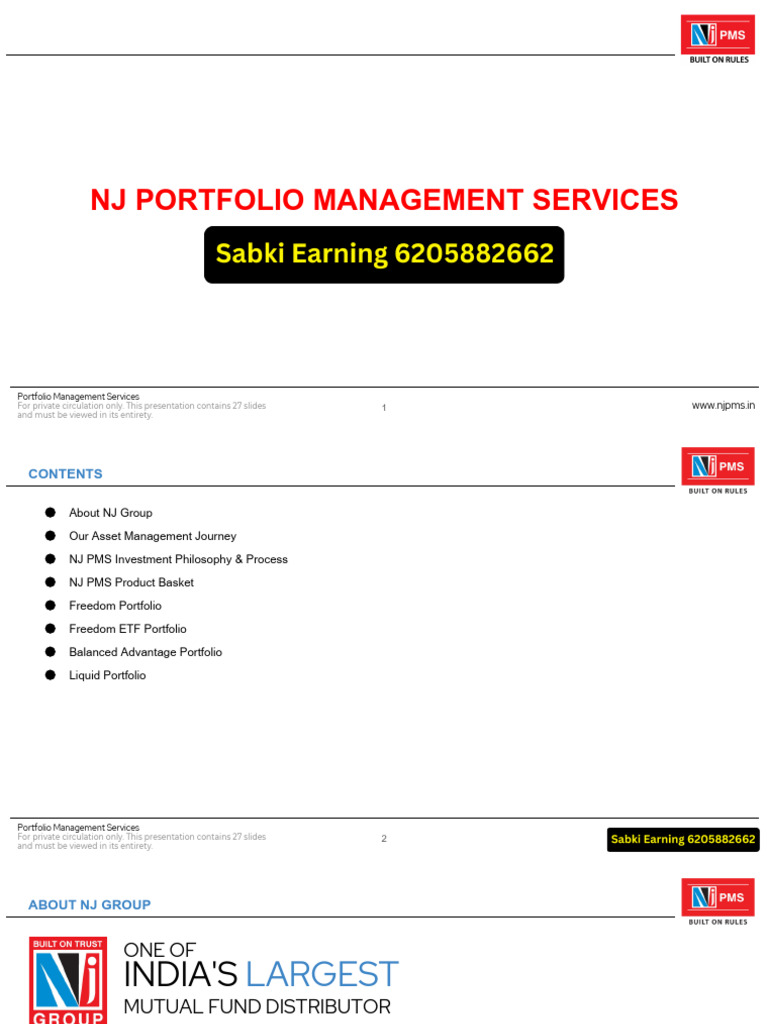 NJ Portfolio Management Services NJ PMS Investment Plans, Freedom ...