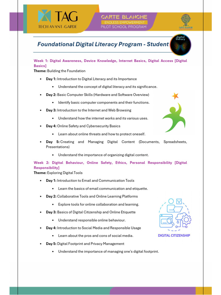 Foundational Digital Literacy Course Overview | PDF | Internet ...