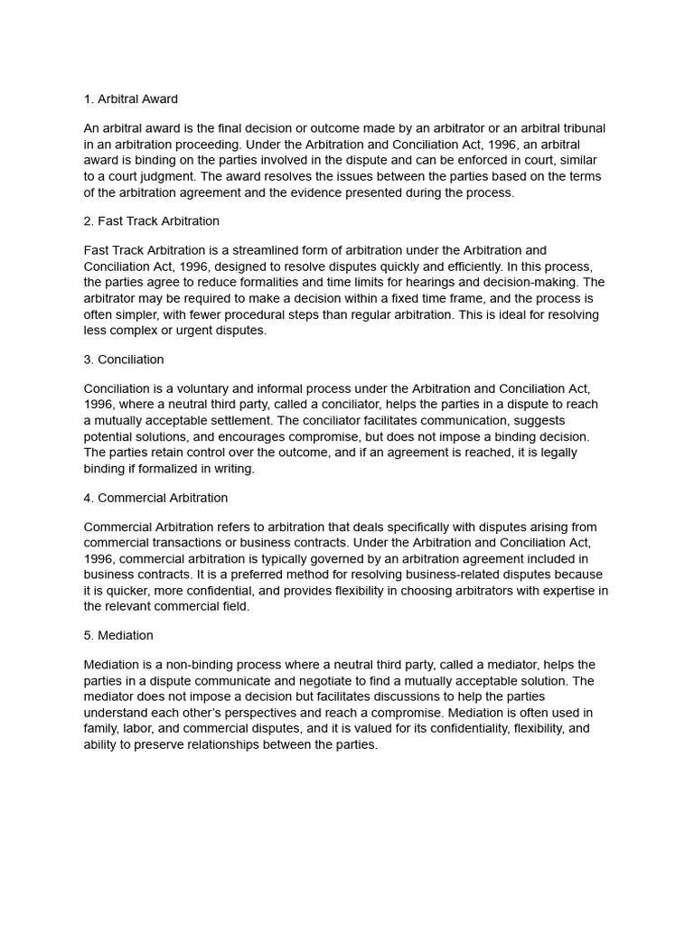 Pure Legal Process in ADR Explained | PDF | Alternative Dispute ...