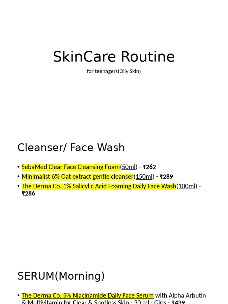 SkinCare Routine | PDF