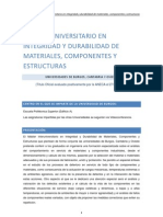 Máster Universitario en Integridad y Durabilidad de Materiales. Componentes y Estructuras.