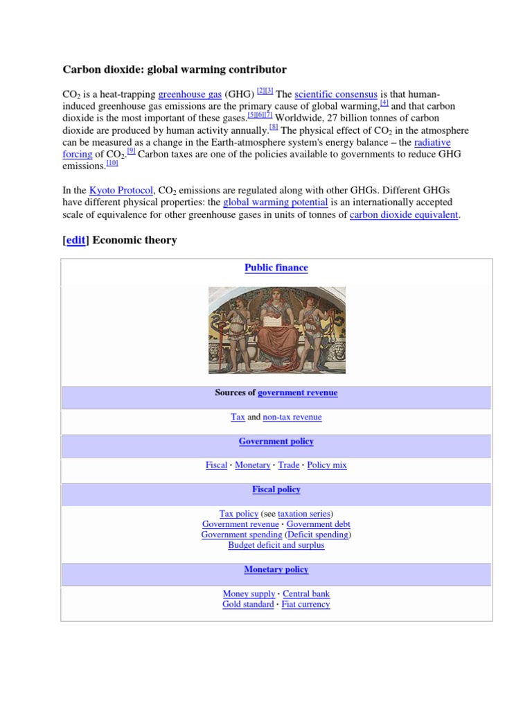Carbon Dioxide's Role in Global Warming | PDF | Carbon Tax | Greenhouse Gas