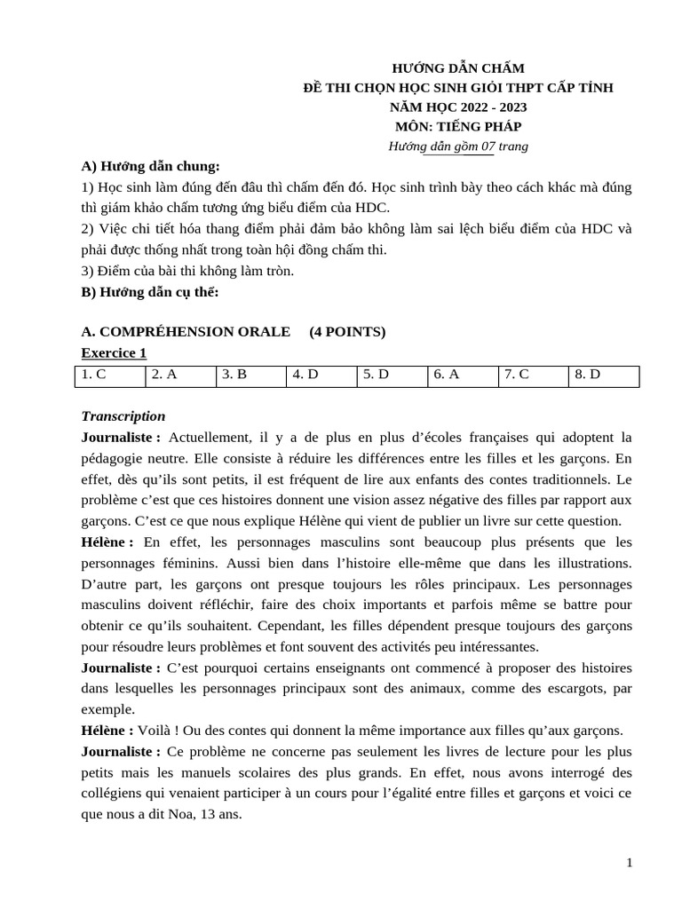 Guide de correction examen français 2023 | PDF | Facebook