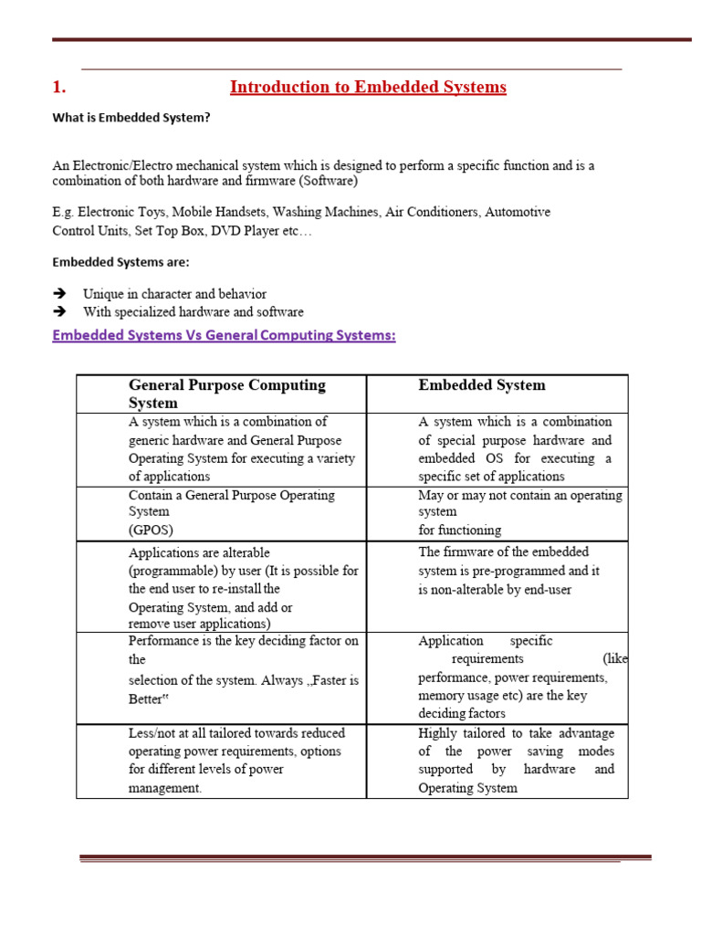 Overview of Embedded Systems | PDF | Microcontroller | Embedded System