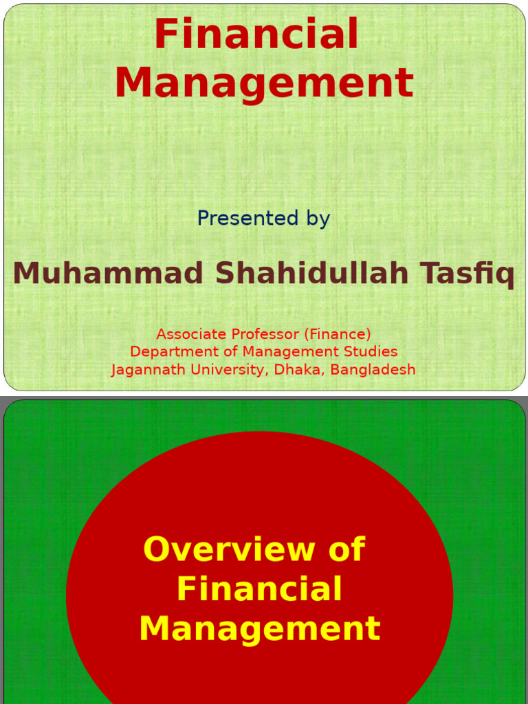 FM CH - 01 Overview of Financial Management 07 | PDF | Net Present ...