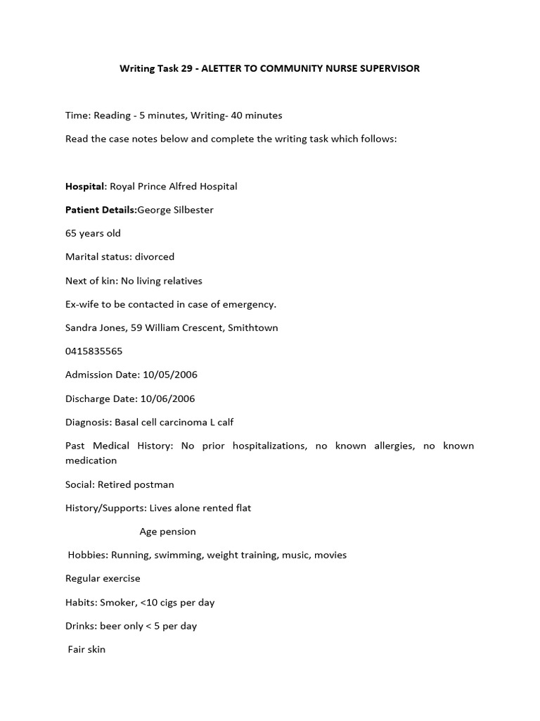 Oet Writing | PDF