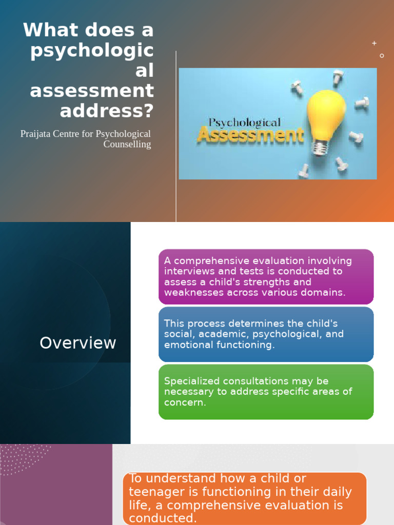 Child Psychological Assessment Overview | PDF