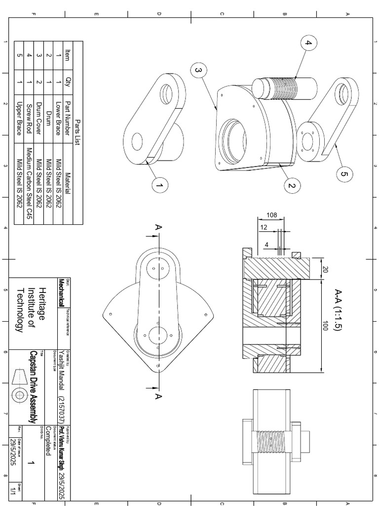 Technical Parts List for Engineering Document | PDF | Industrial ...
