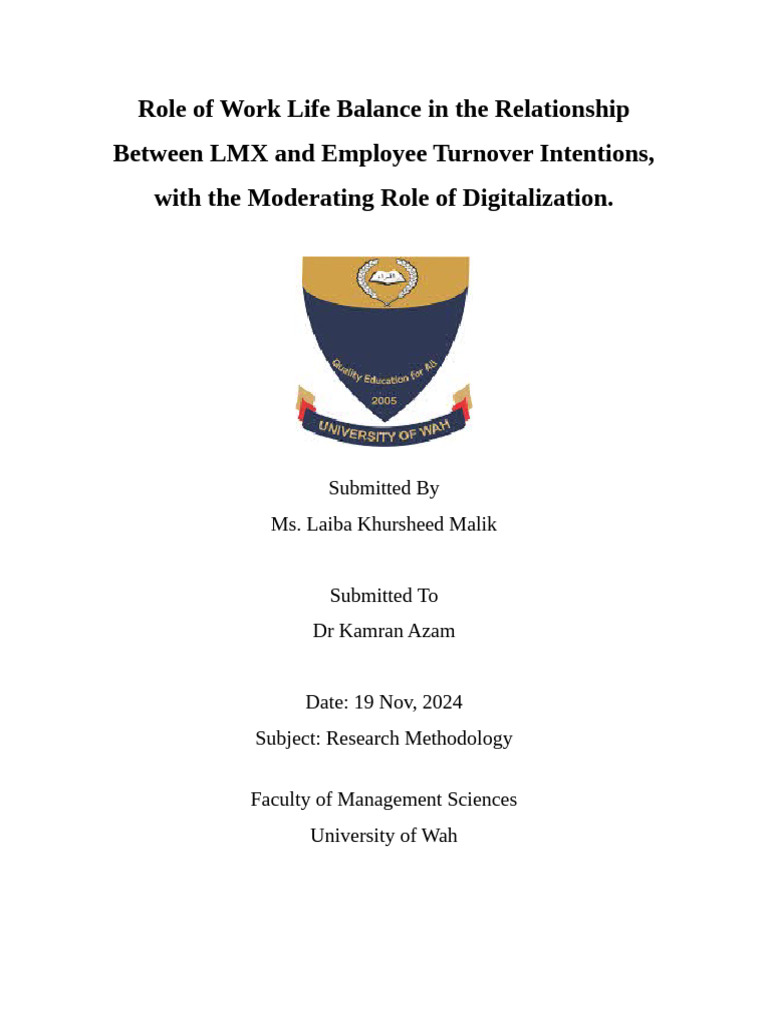 Work-Life Balance & Employee Retention Insights | PDF | Employee ...