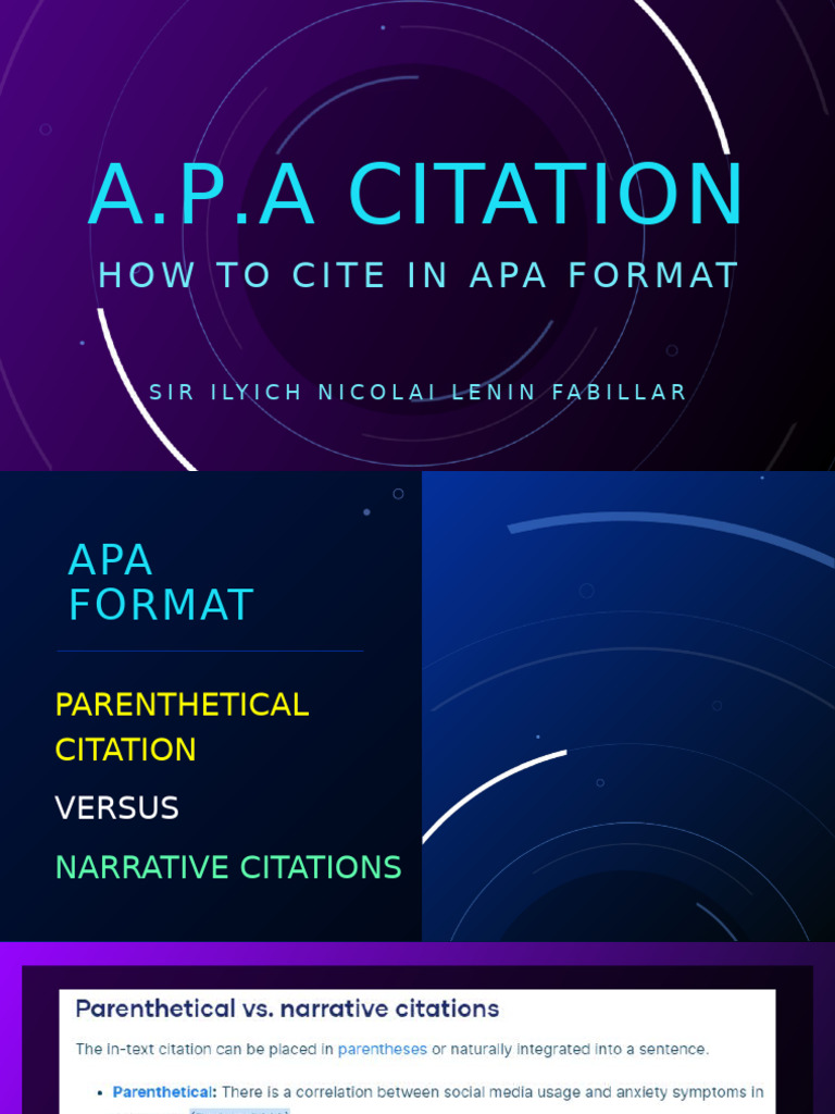 APA Citation Guide: In-Text Examples | PDF