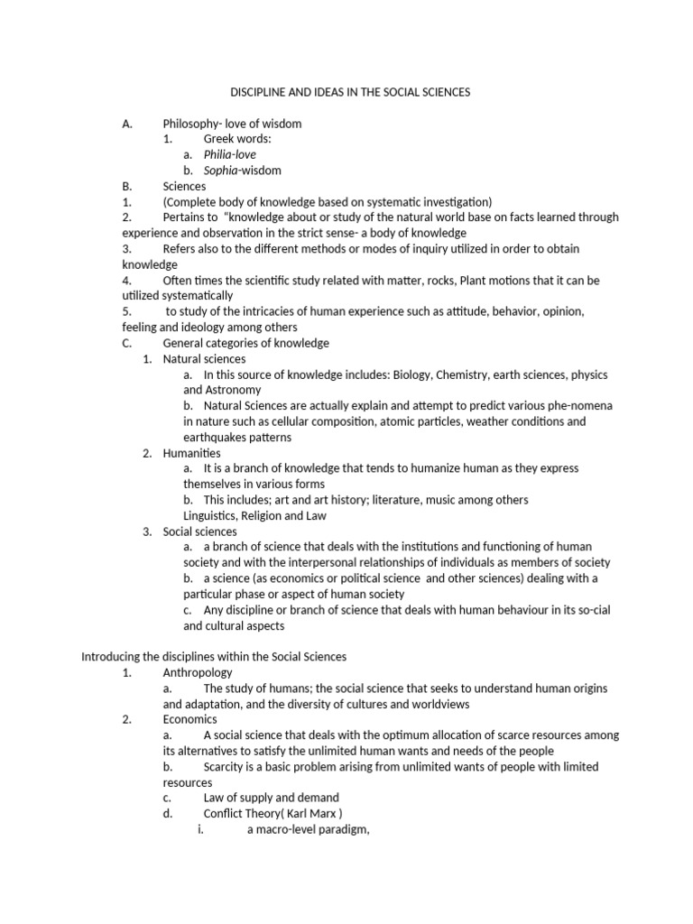 Overview of Social Sciences Disciplines | PDF | Hermeneutics | Science