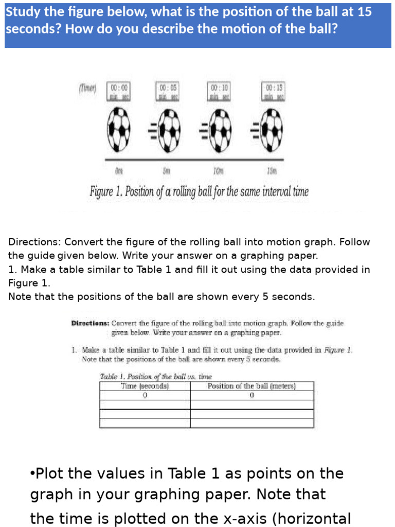 Analyzing Ball Motion with Graphs | PDF