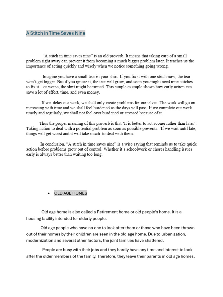 Importance of Timely Action | PDF