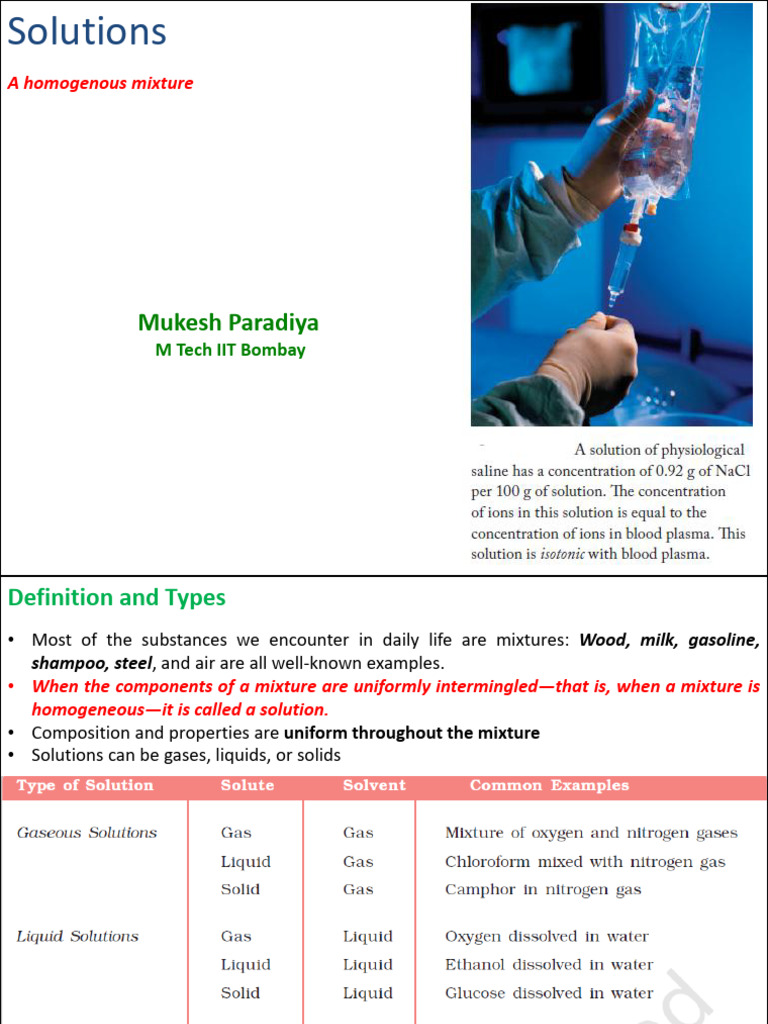 Understanding Homogeneous Solutions and Concentration | PDF ...