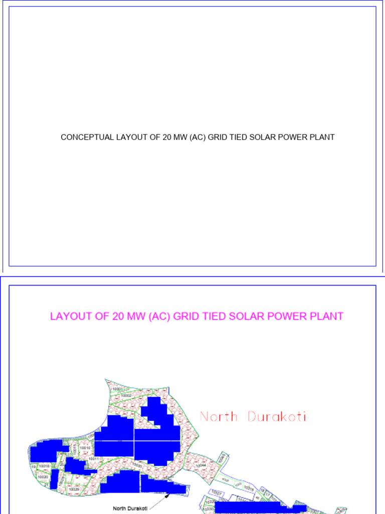 20 MW Solar Power Plant Layout | PDF | Electromagnetism | Electric Power