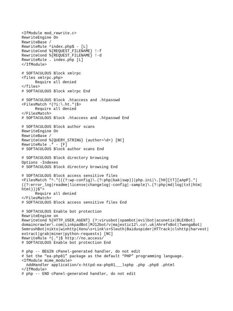 Htaccess Backup For | PDF
