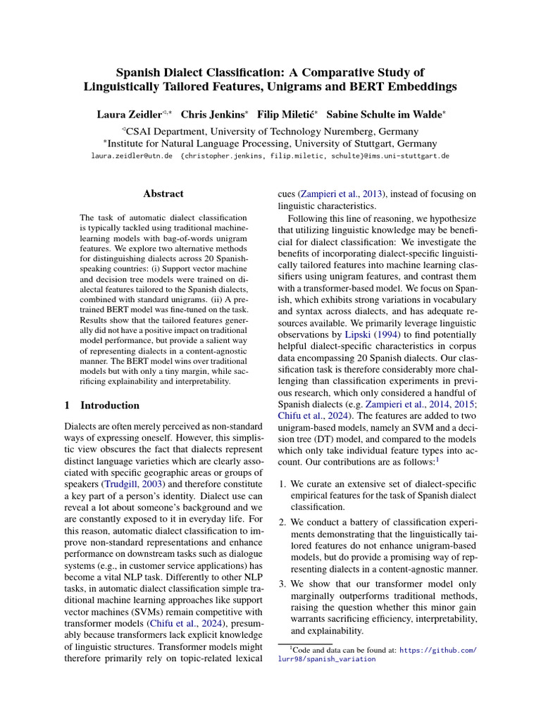 Spanish Dialect Classification Study | PDF | Support Vector Machine ...