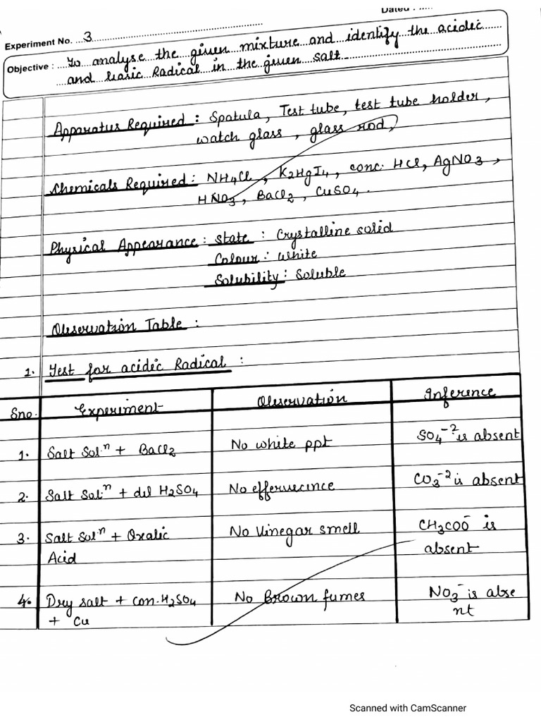 Experiment No 3 Chemistry Practicals Class 12 2021-22-2 | PDF