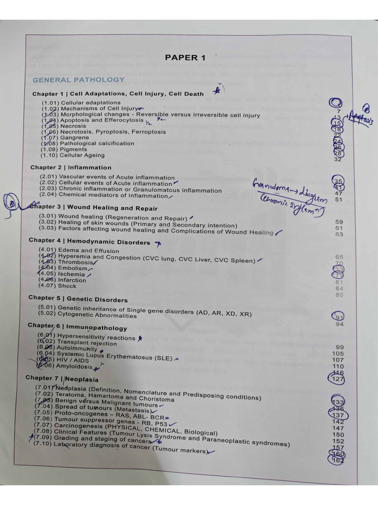 Patho Paper 1 Important Questions | PDF