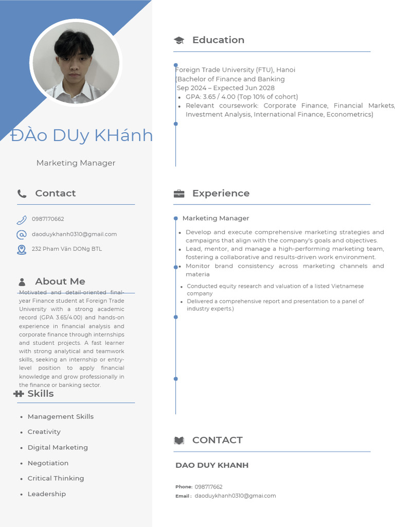 Modern Professional CV Resume - 1