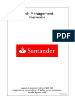 Layout CNAB 240 para pagamento a fornecedores e tributos