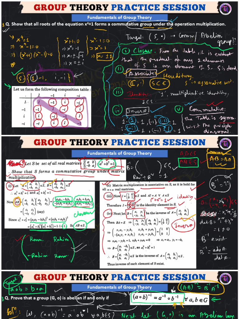 Group, Subgroup Practice Set 19.05.2025 | PDF | Group (Mathematics ...