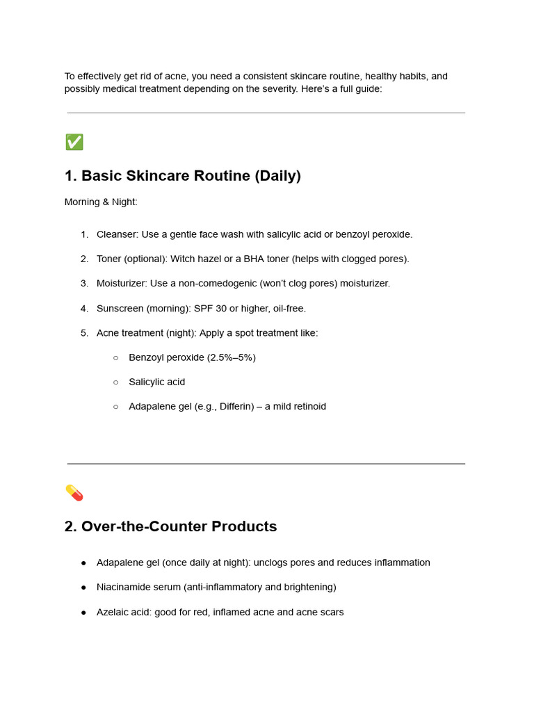 Ultimate Acne Treatment Guide | PDF