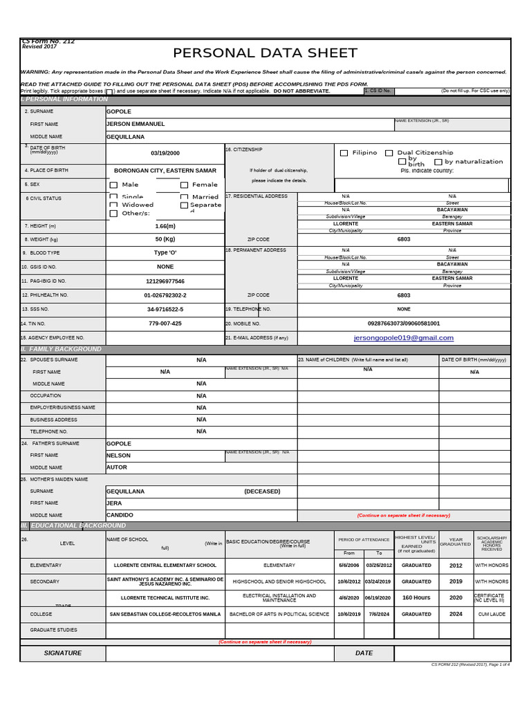 PDS Gopole | PDF | Identity Document | Government