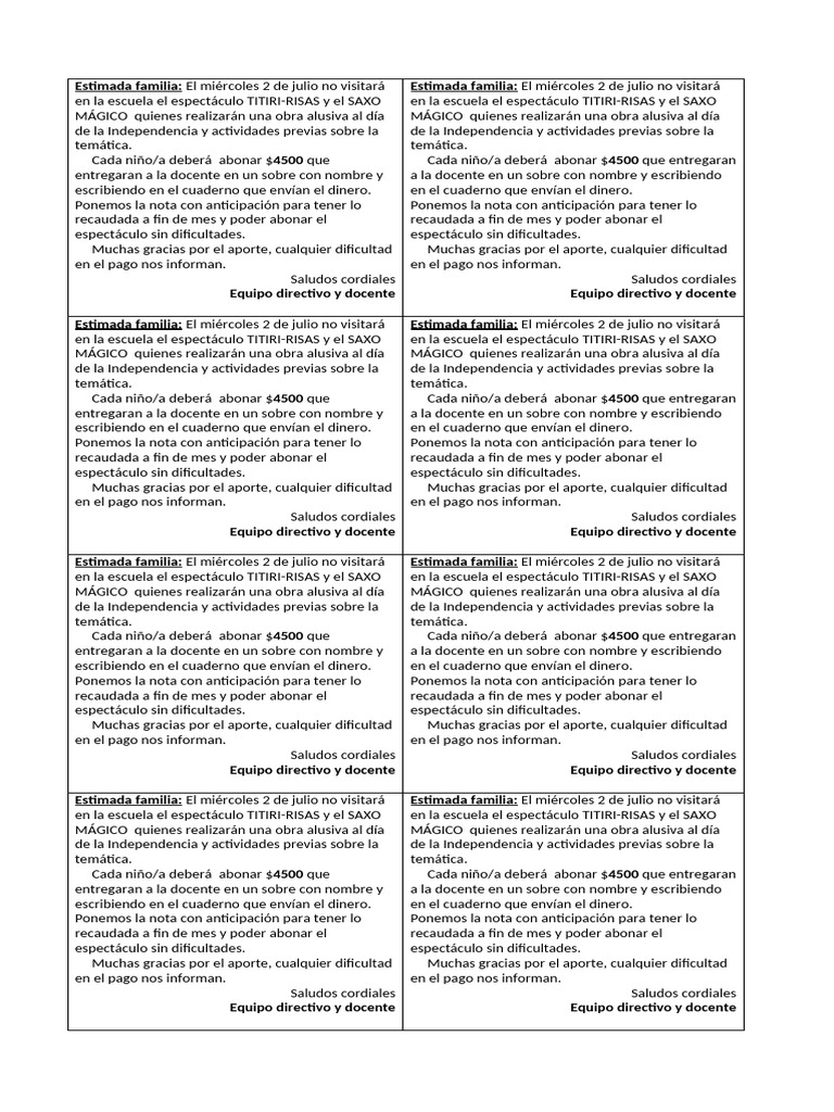 Espectáculo escolar: TITIRI-RISAS y SAXO MÁGICO | PDF