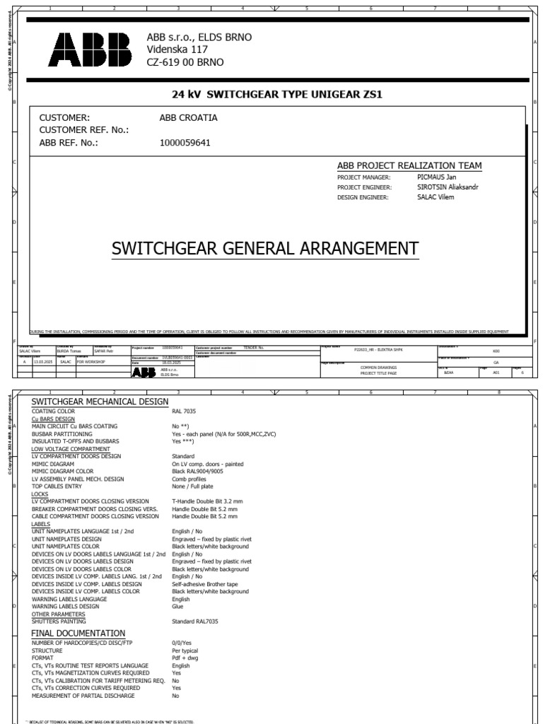 ABB 24 kV Switchgear Installation Guide | PDF | Power Engineering ...