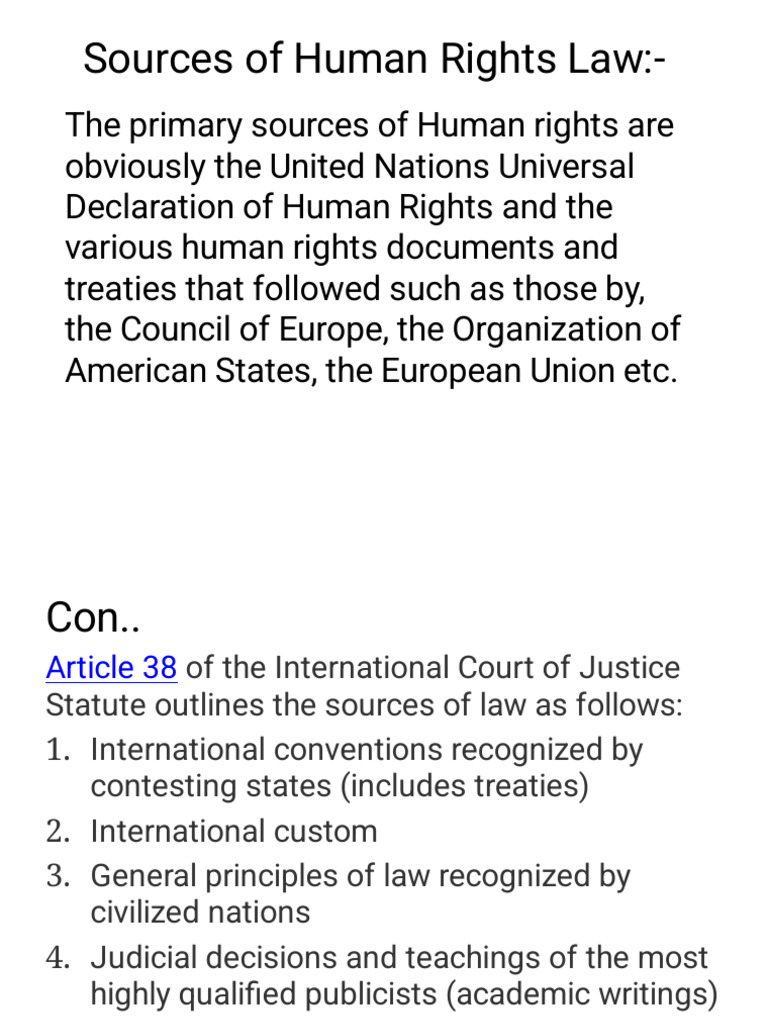 Key Sources of Human Rights Law | PDF | International Law | Utilitarianism
