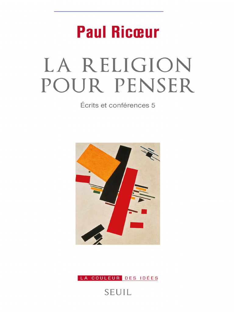 Ricœur : Philosophie et Religion | PDF | Dieu | Herméneutiques