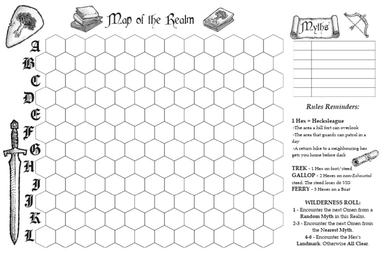 Mythic Bastionland Realm Map Guide | PDF