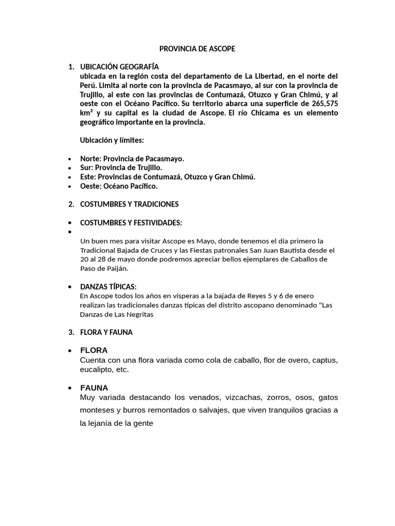 Provincia de Ascope | PDF