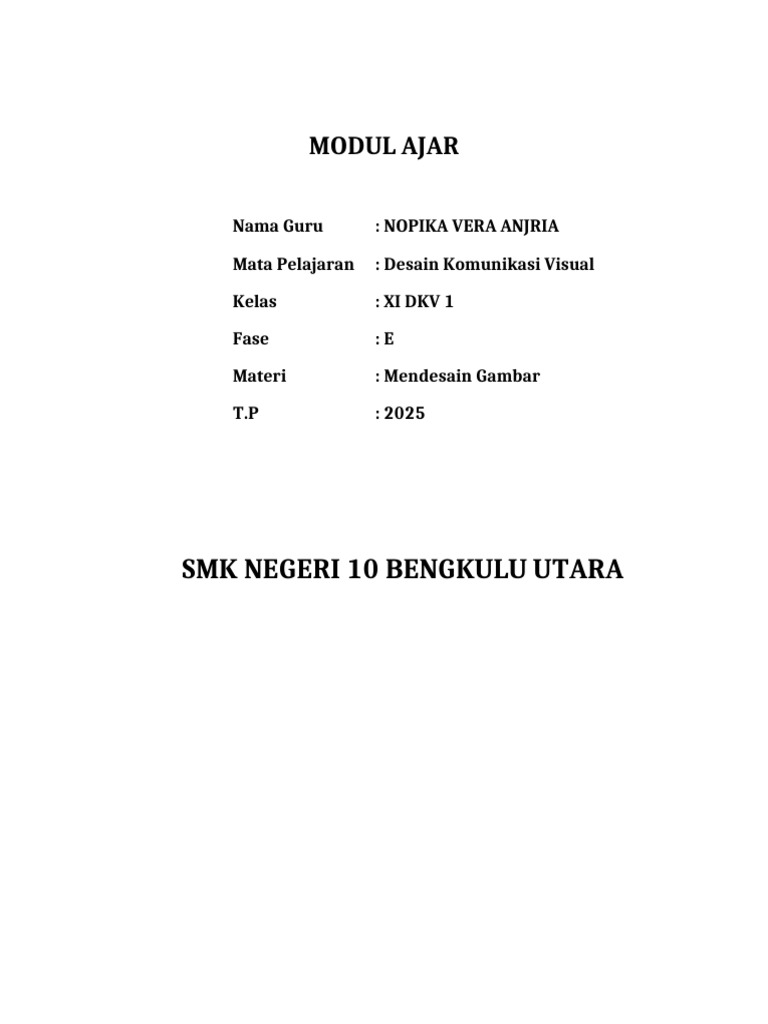 Modul Ajar Desain Komunikasi Visual | PDF