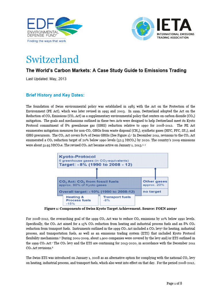 EDF IETA Switzerland Case Study May 2013 | PDF | Kyoto Protocol ...