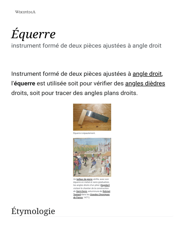 Mesure et vérification d'équerres | PDF | Triangle | Géométrie
