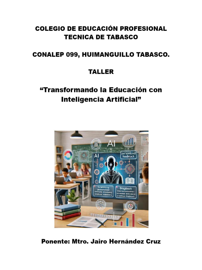 Taller A Docentes | PDF | Inteligencia artificial | Inteligencia (IA) y ...