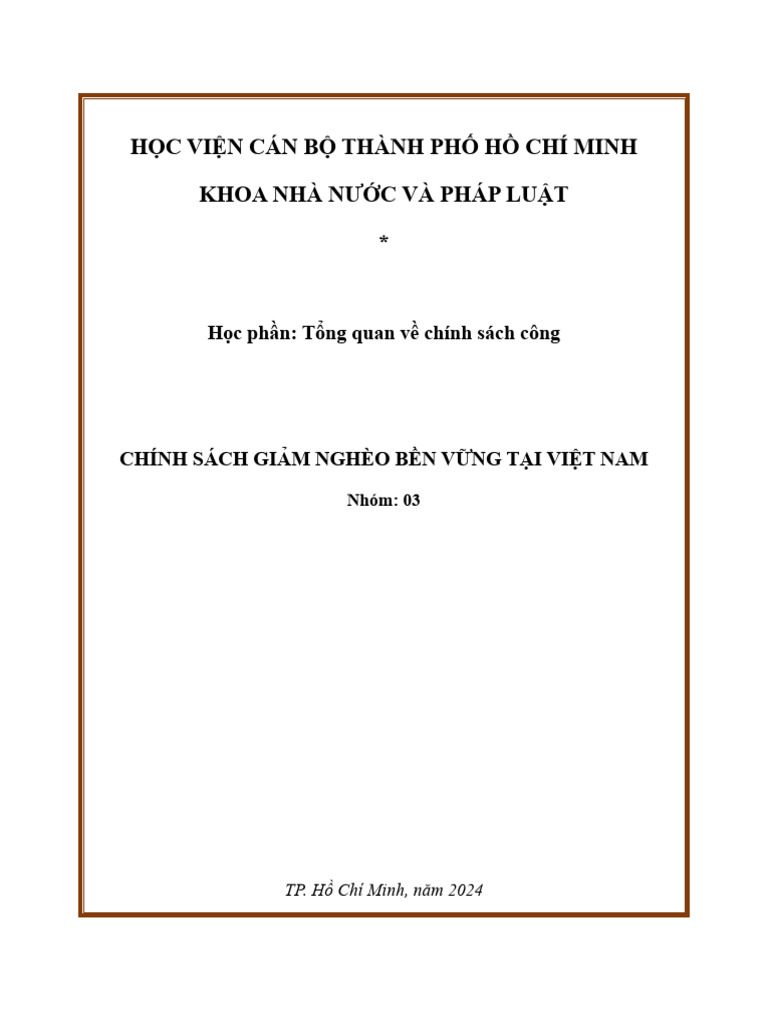 Nhóm 3 - T NG Quan Chính Sách Công | PDF