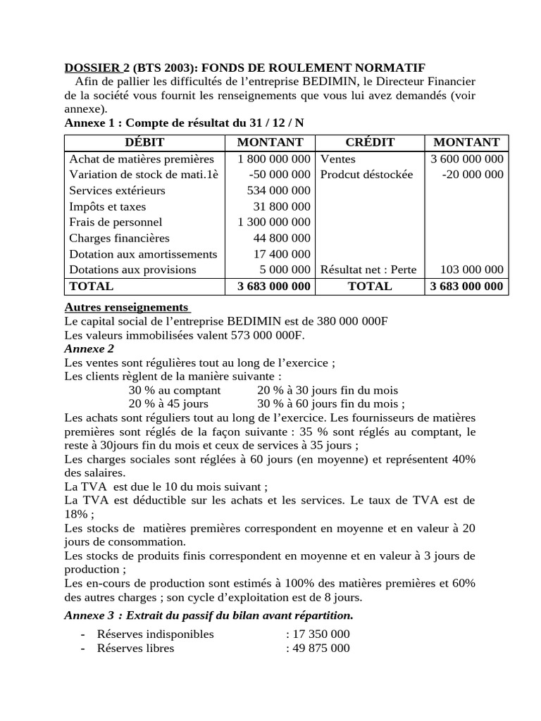 Fonds de Roulement et Investissements | PDF | Dépréciation | Économie d ...