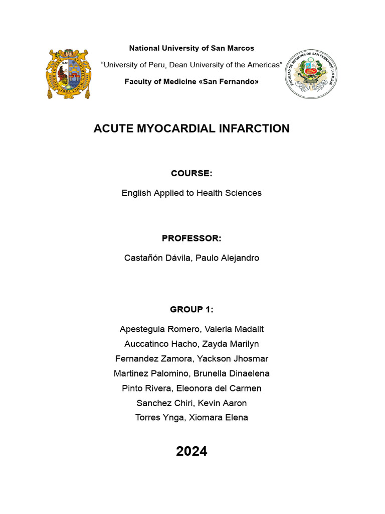 Acute Myocardial Infarction Overview | PDF | Myocardial Infarction ...