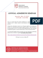 NJMS Admissions Seminar 2012