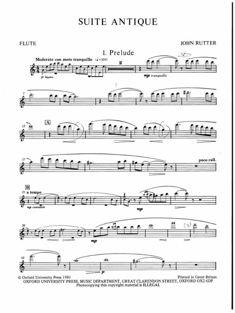 Suite Antique - John Rutter | PDF