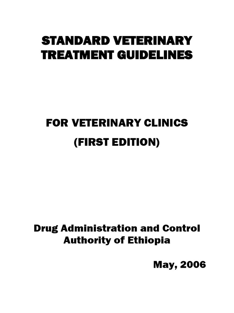 Veterinary Treatment Guidelines Ethiopia | PDF | Veterinary Medicine | Dogs