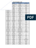 Lista de Verbos Irregulares