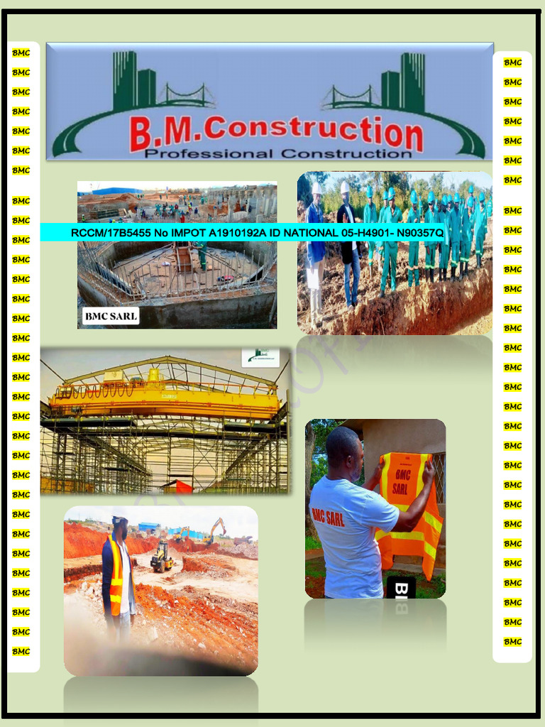 B.M. Construction Services Overview | PDF | Plumbing | Infrastructure